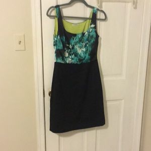 Tahari mixed media dress